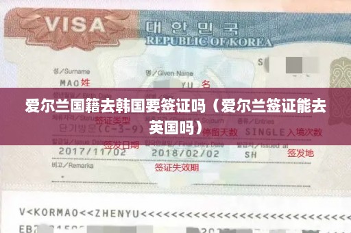 爱尔兰国籍去韩国要签证吗（爱尔兰签证能去英国吗）