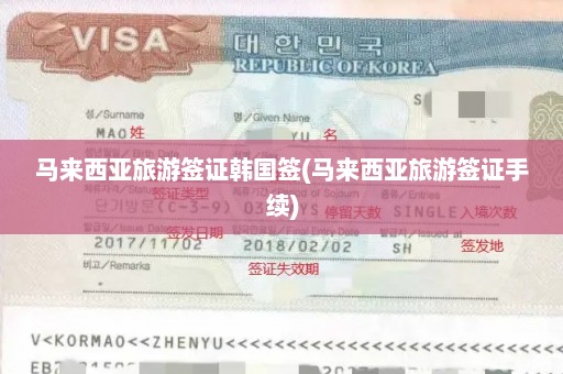 马来西亚旅游签证韩国签(马来西亚旅游签证手续)