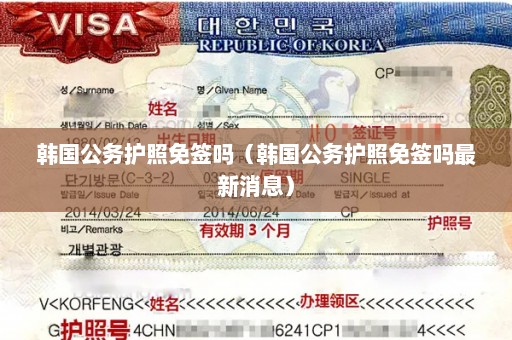 韩国公务护照免签吗（韩国公务护照免签吗最新消息）