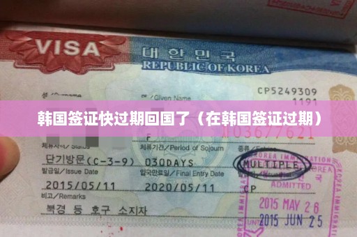 韩国签证快过期回国了（在韩国签证过期）