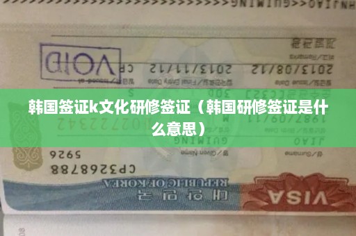 韩国签证k文化研修签证（韩国研修签证是什么意思）