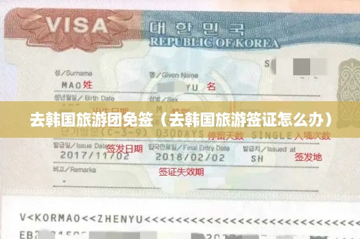 去韩国旅游团免签（去韩国旅游签证怎么办）
