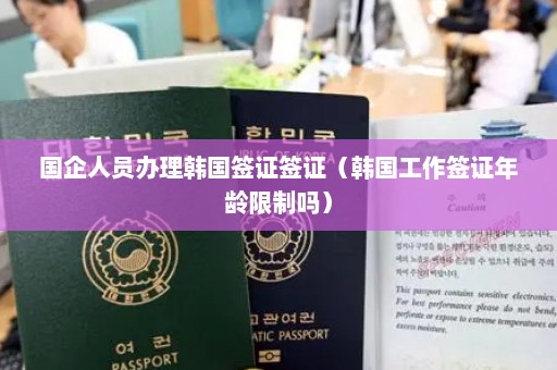 国企人员办理韩国签证签证（韩国工作签证年龄限制吗）