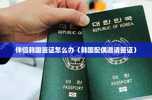 伴侣韩国签证怎么办（韩国配偶邀请签证）
