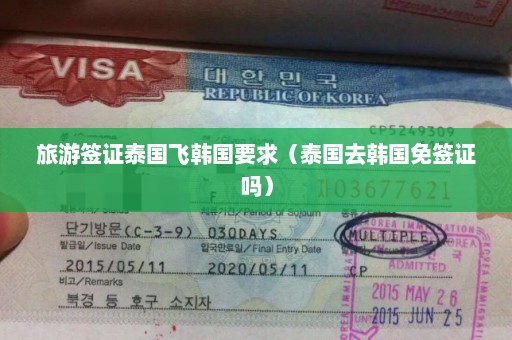 旅游签证泰国飞韩国要求（泰国去韩国免签证吗）