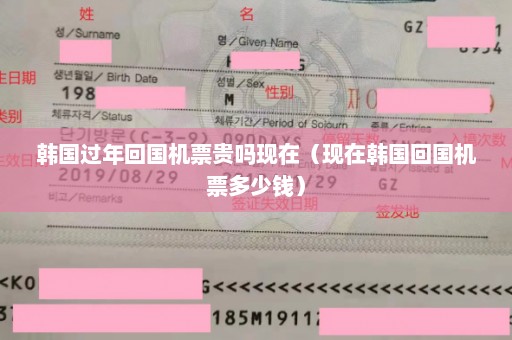 韩国过年回国机票贵吗现在（现在韩国回国机票多少钱）