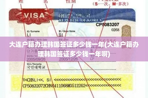 大连户籍办理韩国签证多少钱一年(大连户籍办理韩国签证多少钱一年啊)