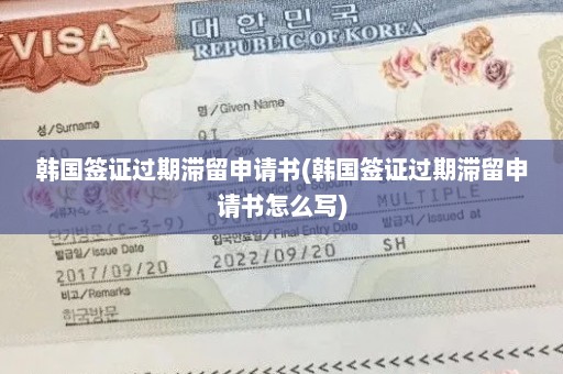 韩国签证过期滞留申请书(韩国签证过期滞留申请书怎么写)