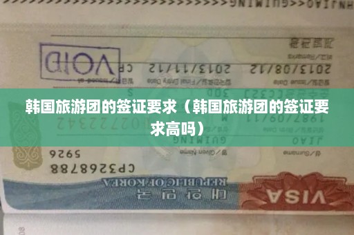 韩国旅游团的签证要求（韩国旅游团的签证要求高吗）