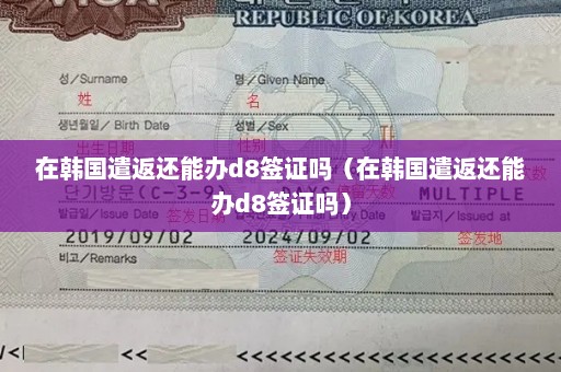 在韩国遣返还能办d8签证吗（在韩国遣返还能办d8签证吗）