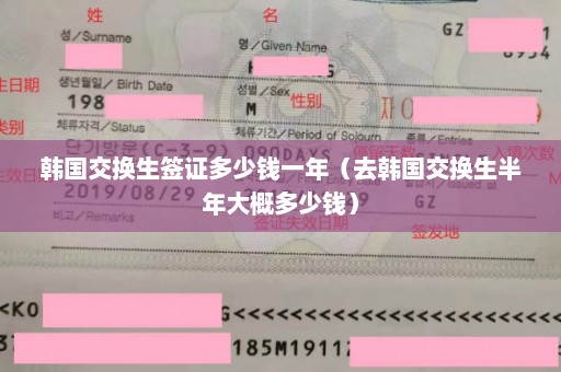 韩国交换生签证多少钱一年（去韩国交换生半年大概多少钱）