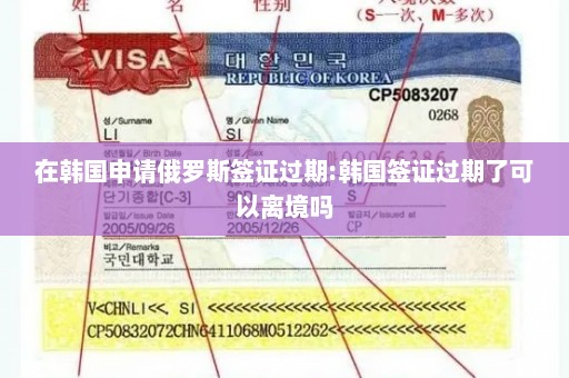 在韩国申请俄罗斯签证过期:韩国签证过期了可以离境吗