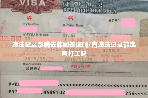 违法记录影响去韩国签证吗/有违法记录能出国打工吗