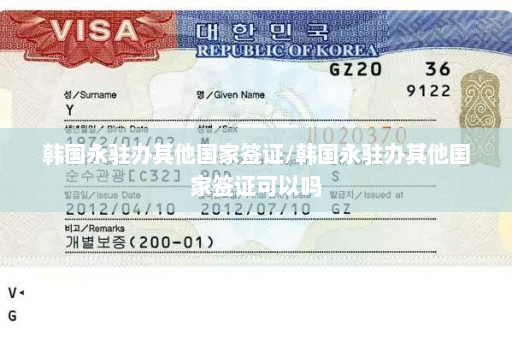 韩国永驻办其他国家签证/韩国永驻办其他国家签证可以吗