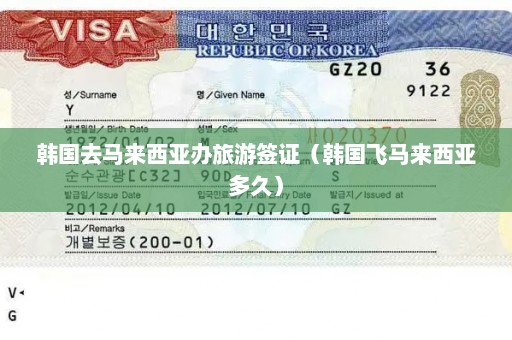 韩国去马来西亚办旅游签证（韩国飞马来西亚多久）