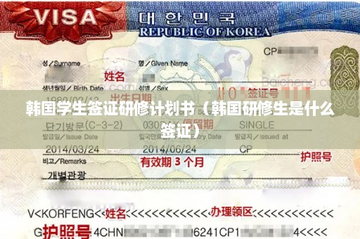 韩国学生签证研修计划书（韩国研修生是什么签证）
