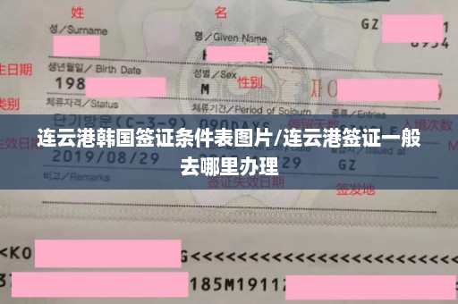 连云港韩国签证条件表图片/连云港签证一般去哪里办理