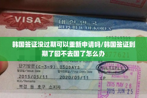 韩国签证没过期可以重新申请吗/韩国签证到期了回不去国了怎么办