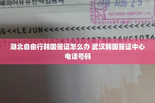 湖北自由行韩国签证怎么办 武汉韩国签证中心电话号码