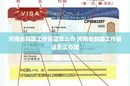 河南去韩国工作签证怎么办 河南去韩国工作签证怎么办理