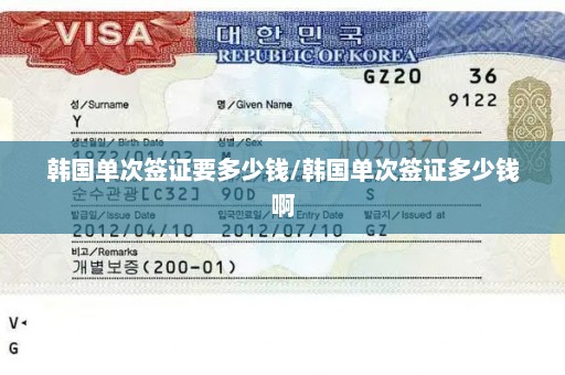 韩国单次签证要多少钱/韩国单次签证多少钱啊