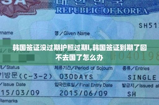 韩国签证没过期护照过期l,韩国签证到期了回不去国了怎么办