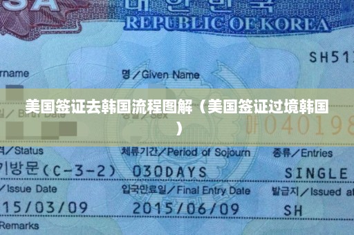 美国签证去韩国流程图解（美国签证过境韩国）