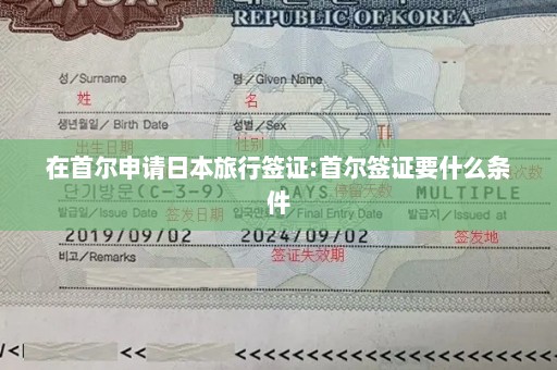 在首尔申请日本旅行签证:首尔签证要什么条件