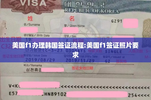 美国f1办理韩国签证流程:美国f1签证照片要求