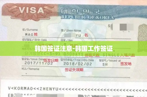 韩国签证注意-韩国工作签证