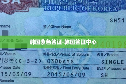 韩国紫色签证-韩国签证中心