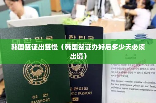 韩国签证出签慢（韩国签证办好后多少天必须出境）