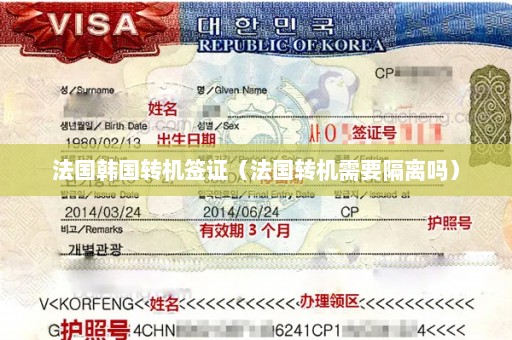 法国韩国转机签证（法国转机需要隔离吗）