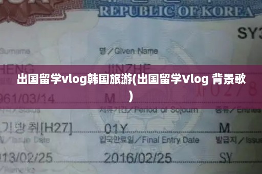 出国留学vlog韩国旅游(出国留学Vlog 背景歌)