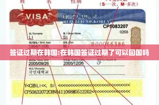 签证过期在韩国:在韩国签证过期了可以回国吗