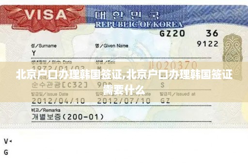 北京户口办理韩国签证,北京户口办理韩国签证需要什么