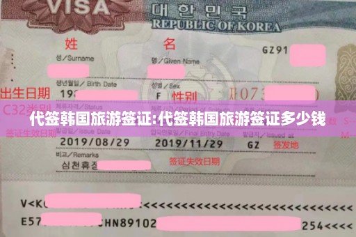 代签韩国旅游签证:代签韩国旅游签证多少钱