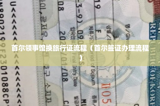 首尔领事馆换旅行证流程（首尔签证办理流程）
