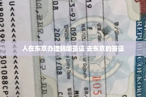 人在东京办理韩国签证 去东京的签证
