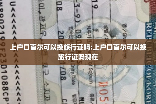 上户口首尔可以换旅行证吗:上户口首尔可以换旅行证吗现在