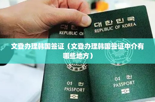 文登办理韩国签证（文登办理韩国签证中介有哪些地方）