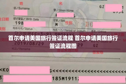 首尔申请美国旅行签证流程 首尔申请美国旅行签证流程图