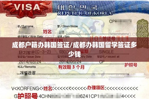 成都户籍办韩国签证/成都办韩国留学签证多少钱