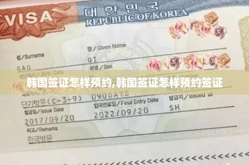 韩国签证怎样预约,韩国签证怎样预约签证