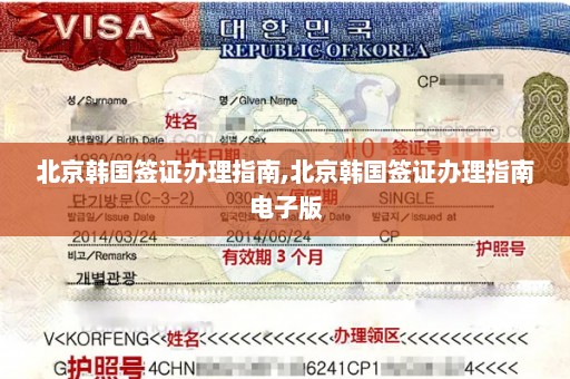 北京韩国签证办理指南,北京韩国签证办理指南电子版