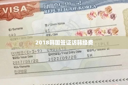2018韩国签证访韩经费