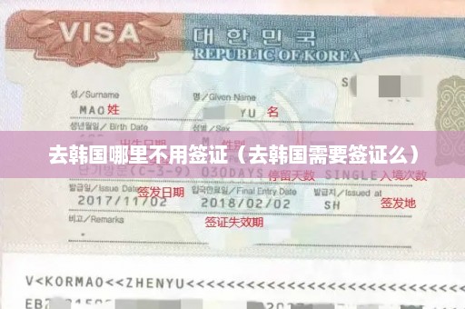 去韩国哪里不用签证（去韩国需要签证么）