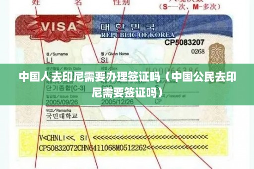 中国人去印尼需要办理签证吗（中国公民去印尼需要签证吗）
