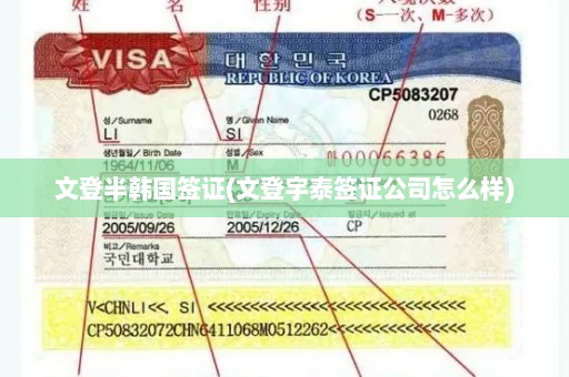 文登半韩国签证(文登宇泰签证公司怎么样)