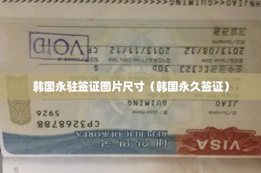 韩国永驻签证图片尺寸（韩国永久签证）